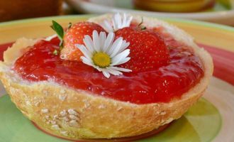перетертая клубника с сахаром