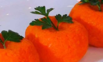 новогодняя закуска мандаринки